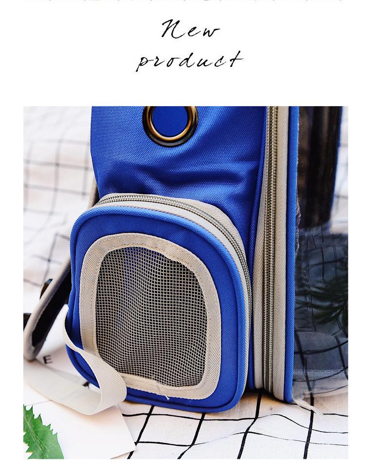 Transparent Double Shoulder Cat Backpack - Lightweight, Breathable & Panoramic Pet Bag for Outings