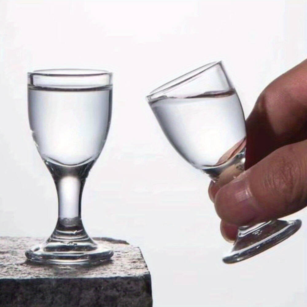 6 Pcs Set 10ml Shot Glass Mini Liquor Cups Tequila, Whiskey, Vodka - Small Bullet Drinking Glasses For Home, Party & Bar