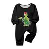 Christmas Print Crewneck Top and Jogger Pants Set Casual Two Piece Outfit for Holiday Lounging