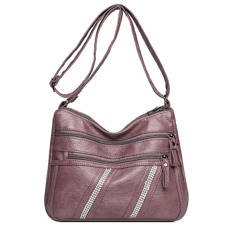 

Сумка женская среднего возраста, сумка через плечо, сумка для мамы, сумка через плечо из ПУ фиолетовый