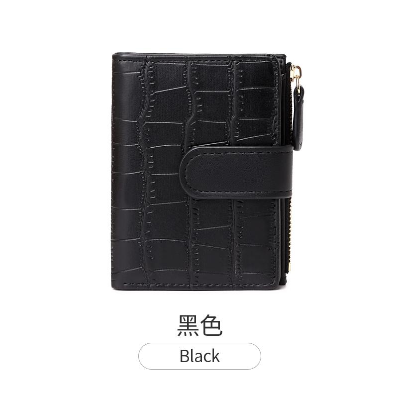 Classic Women's Luxury Card Clip Short Wallet Small Multi functionalPULeather Handbag Solid Color Double Fold Women's ZeroWallet