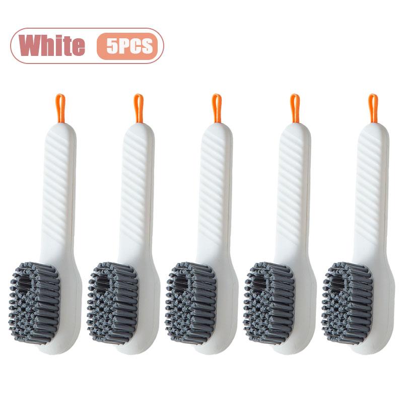Multifunctional Liquid Dispensing Shoe Brush One Hand Press Cleaner for Sneakers Boots Household Laundry Scrubbing Tool