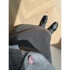 With Sweater Coat Skirts Autumn and Winter New Gray Back Slit Suit Skirt