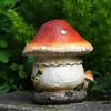 13cm Harz Pilzhaus Gartenornament Dekoration