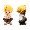One Piece Luffy Zoro sitting Q version trendy action figure cartoon anime desktop car ornaments doll collection gift