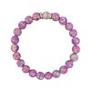 Festive Gifts Purple Aqua Sea Sediment Jasper Beaded Bracelet With Hematite Accent Vibrant Fashion Jewelry Daily Wear Simple Versatile Accessory
