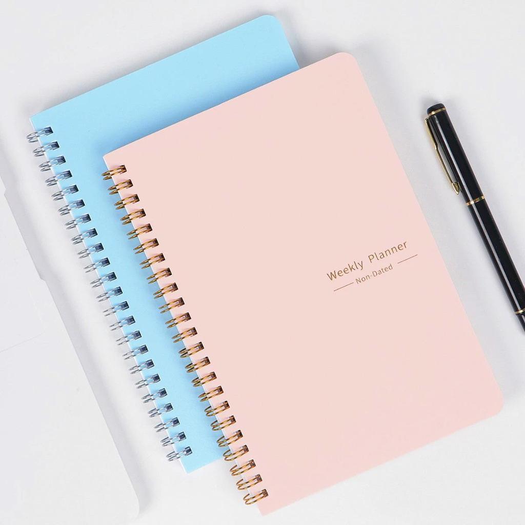 A5 English Weekly Spiral Schedule Notebook