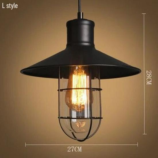 American Retro Wrought Iron Pendant Lamp for Restaurants and Bars