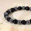 Handmade Beaded Elastic Bracelet, Personalized Obsidian Single Circle Women'S Jewelry