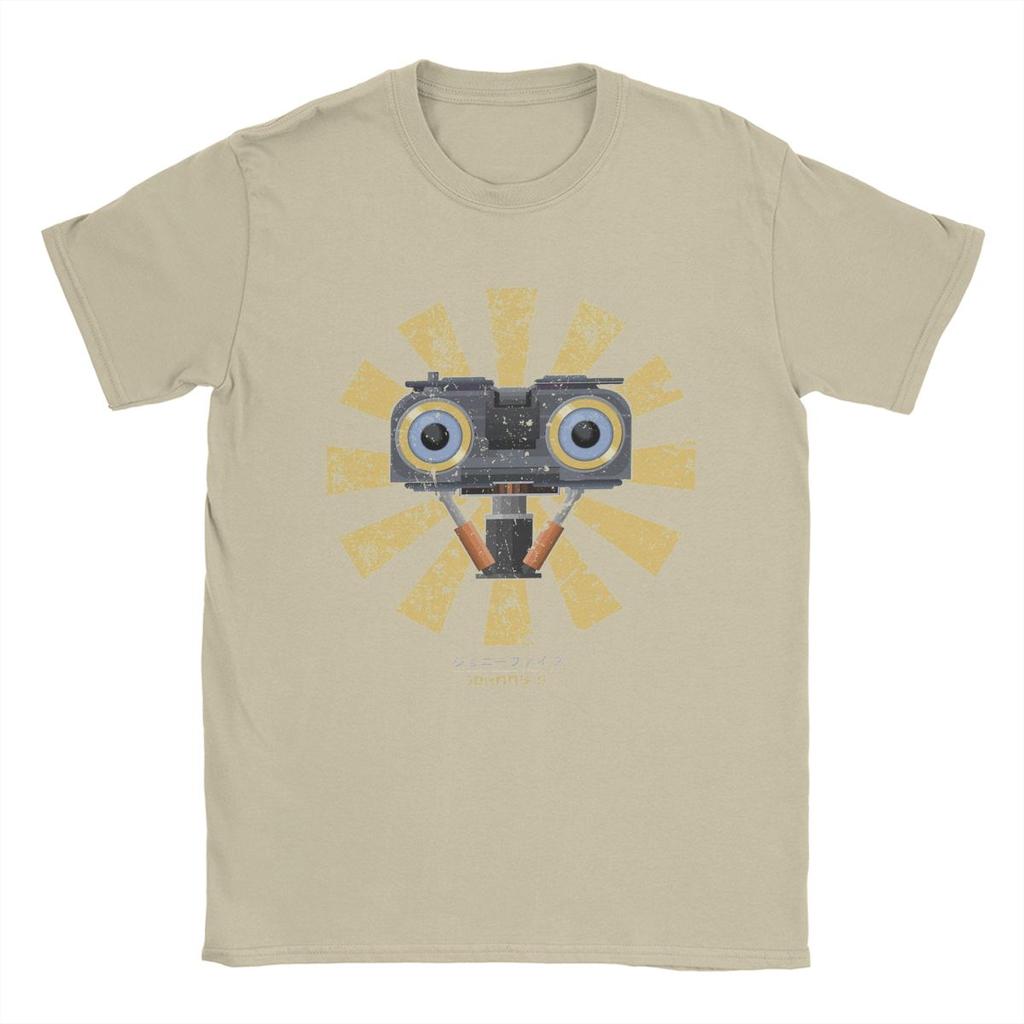 Men T-Shirts Johnny 5 Short Circuit Unique Pure Cotton Tee Shirt Short Sleeve T Shirt Round Collar Clothes Adult