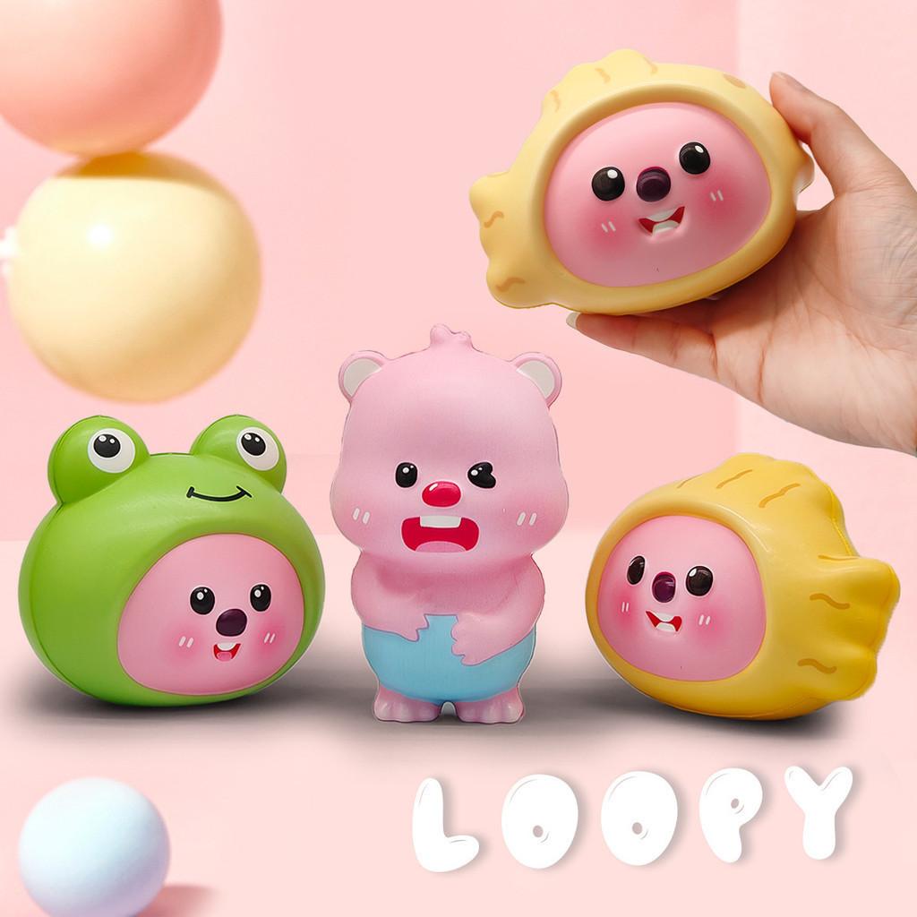 Kore Loopy Yavaş Geri Seken Sıkılgan Oyuncak Sıkma Eğlenceli Kunduz Süsü