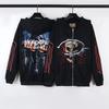 Skull 3D Print Zip-Up Hoodie Men Women Casual Hip Hop Loose Fit Sweatshirt