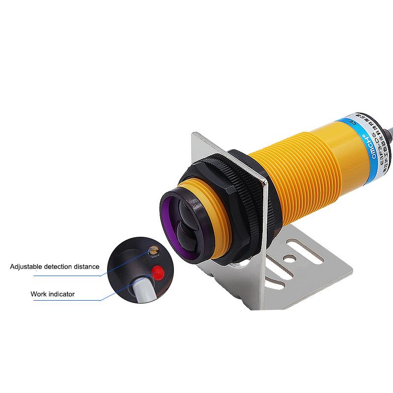 Diffuse Reflection Photoelectric Switch M30 70CM Sensing Distance DC Three Wires Sensor
