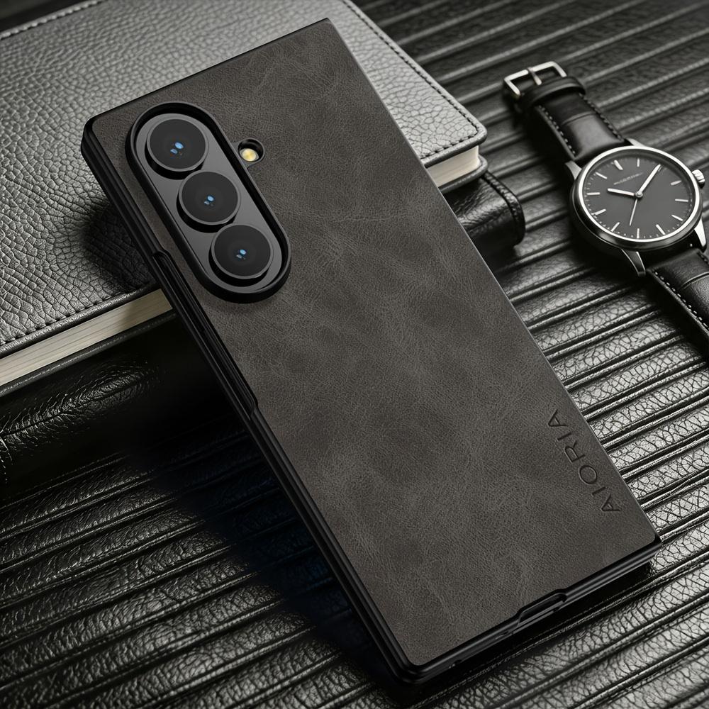 Phone Case - for Samsung for Galaxy Z Fold8 Ultra Case Business Style Vintage Elegant Faux Leather Phone Case for Fold 8