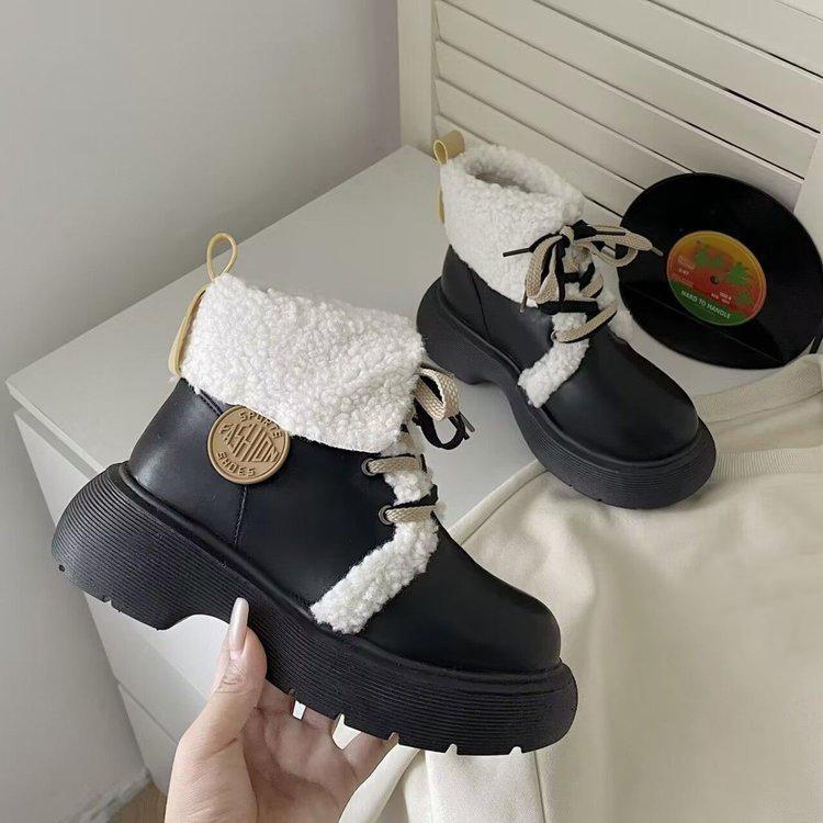 Snow Boots Calf Women's Boot Wool Women's Warm Shoes Winter