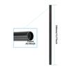 2 Pieces 35cm Long 15mm Diameter Aluminum Alloy Rod with Inner 12mm Thread for Camera Support Systems Black