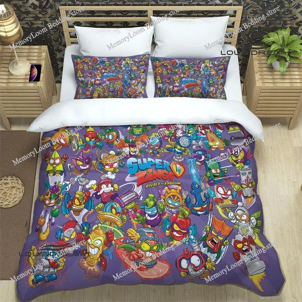 Cute Cartoon Super Zings Bedding Sets Exquisite Bed Supplies Set Duvet Cover Comforter Set Bedding Set Luxury Birthday Gift