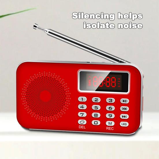 Y-619 Digital Radio Noise Cancelling PW-cut LED Display Memory 2 Inch 3W USB/TF/AUX