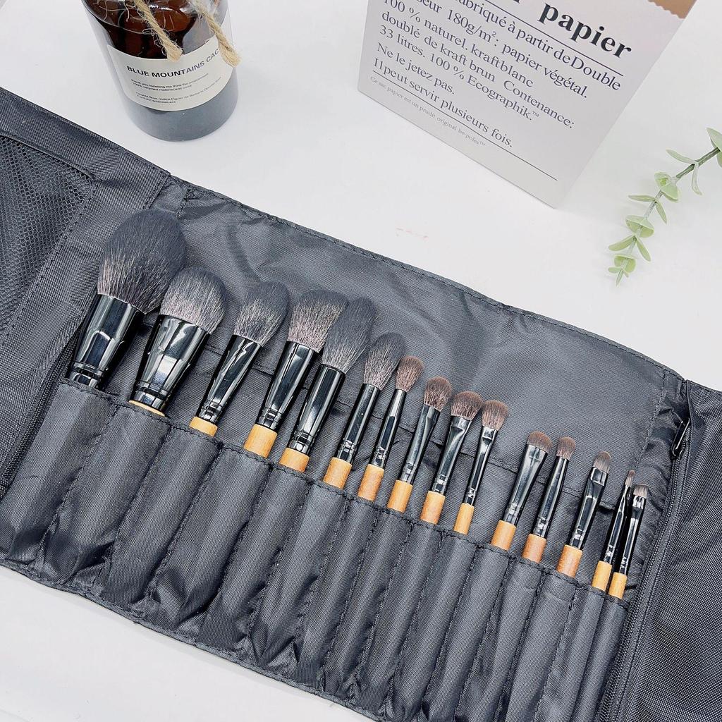 16-Piece Beginner Makeup Brush Set: Blush, Powder, Eye Shadow, Concealer, Foundation Tools