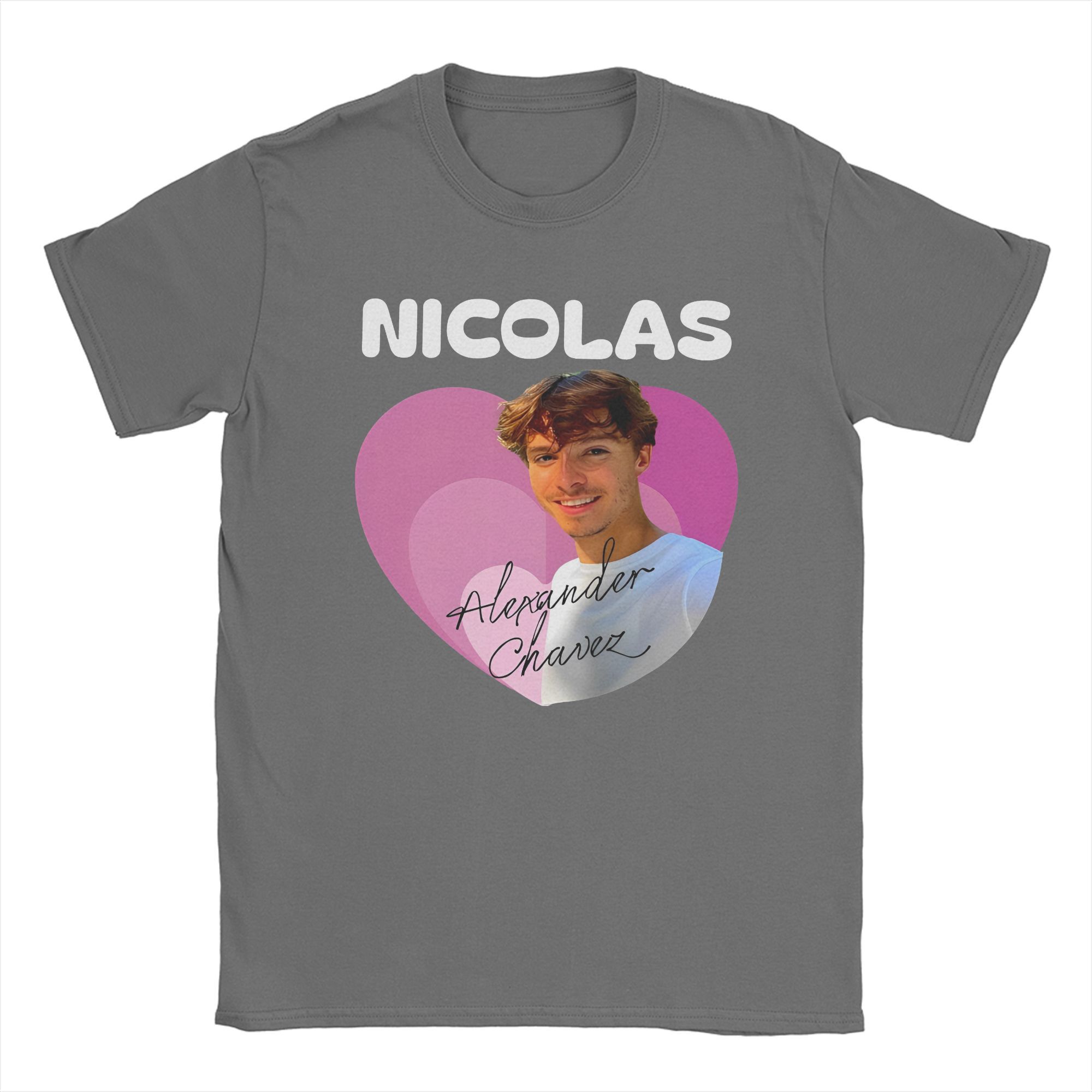 

Men s Nicholas Alexander Chavez Pink Love T Shirts Graphic Actor Clothes Vintage Short Sleeve Round Neck Tees Printed T-Shirts 4XL