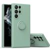 Suitable for Samsung S25 Ultra Mobile Phone Case S23fe Full-inclusive Liquid Silicone S24plus Ring Holder Note20
