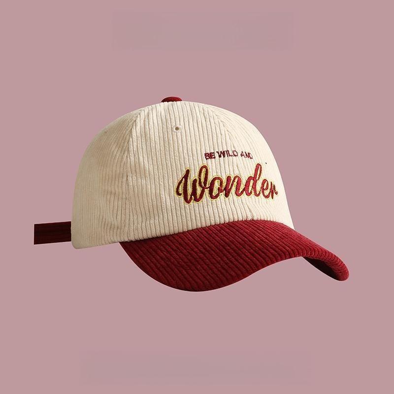 Embroidery Colorblock Baseball Cap Inspirational Quote Dad Hat Hippie Style Cotton Unisex Adjustable Snapback Casual Fashion Cap