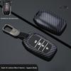 Abs Carbon Fiber Auto Key Fob Cover Case - Fit For Toyota Rav4, Camry, Highlander, Prado, Corolla, Crown (Remote Key Fob Compatible)