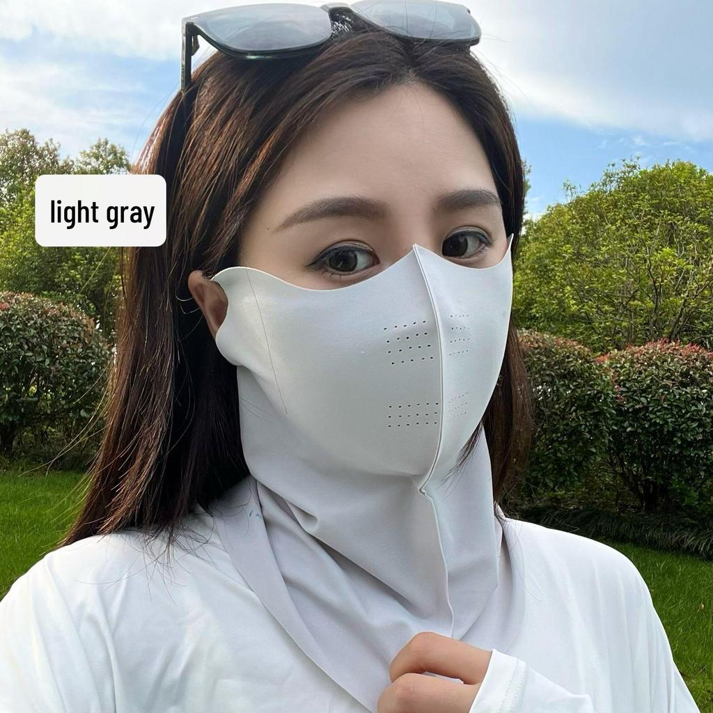 Women’s Anti-UV Breathable Ice Silk Face Mask - Sunshade and Eye Corner Protector 3D Hat