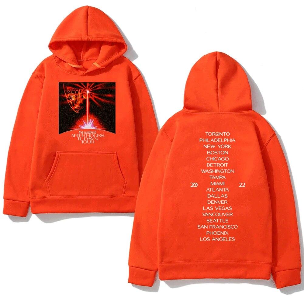 The Weeknd After Hours Til Dawn 2022 Moletom com capuz Hip Hop Music After Hours Til Dawn Concert Fashion Fleece Sweatshirt Pullover