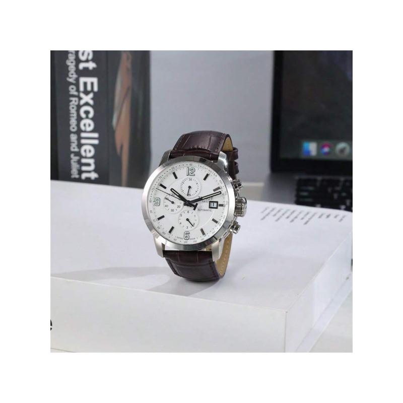 Tissot Mechanische Uhr, echtes Lederarmband, 200 m wasserdicht, Herrenmodell T055.427.16.017.00