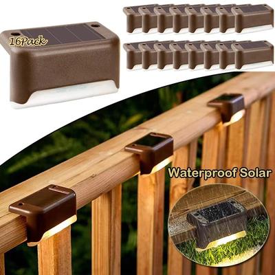 Teplá bílá Zahrada Krajina Osvětlení schodišťových teras LED Solární lampa Osvětlení balkónového plotu Venkovní vodotěsná cesta Osvětlení schodiště