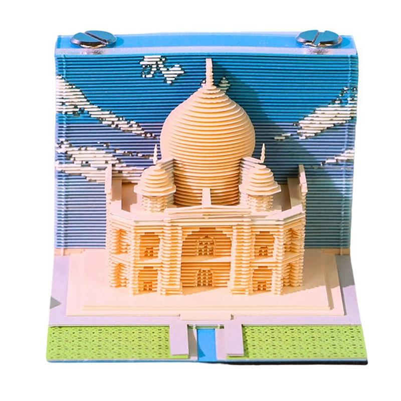 3D Paper Carving Art Craftwork Memo Pad Notepad Note Pad Desk Decoration Creative Diy Decorative Gift For Christmas Housewarming