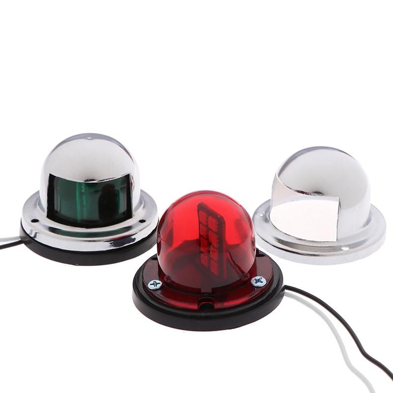 2X Marine Boat Stainless Steel Red&Green Led Navigation Signal Light Lamp Yacht