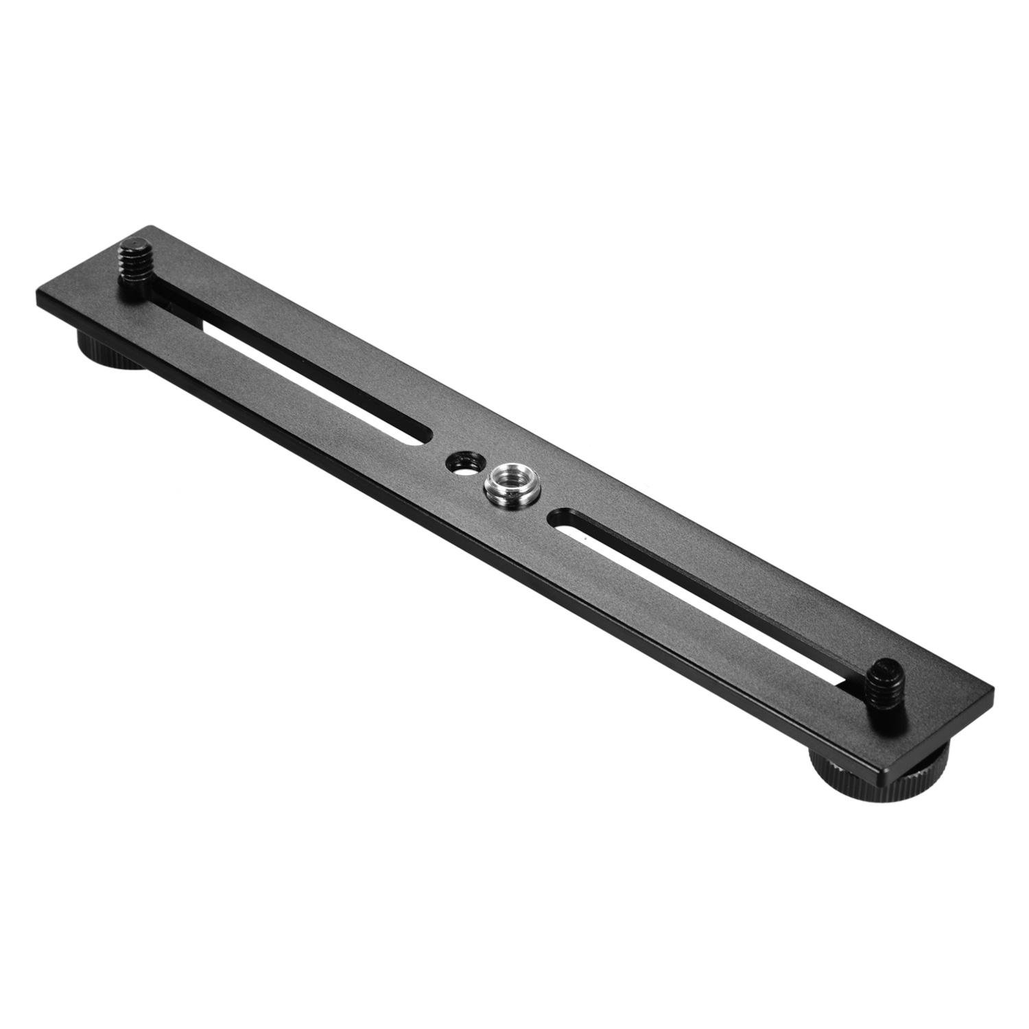 

Dual Camera Mount Tripod Bracket Camera Flash Brackets Extension Bar with 1/4 Inch Screw for Camera DSLR LED Light Stand Microph