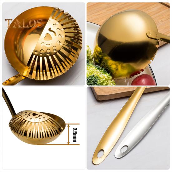 Nerezová skimmerová lžíce na smažení Vaření 2 v 1 štěrbinová lžíce s dlouhou rukojetí Cedník sítko Naběračka na těstoviny Hotpot nudle