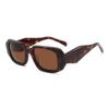 YH Personalized Small square Frame Sunshades Wide Leg Eyewear Irregular Square Acetate Sunglasses