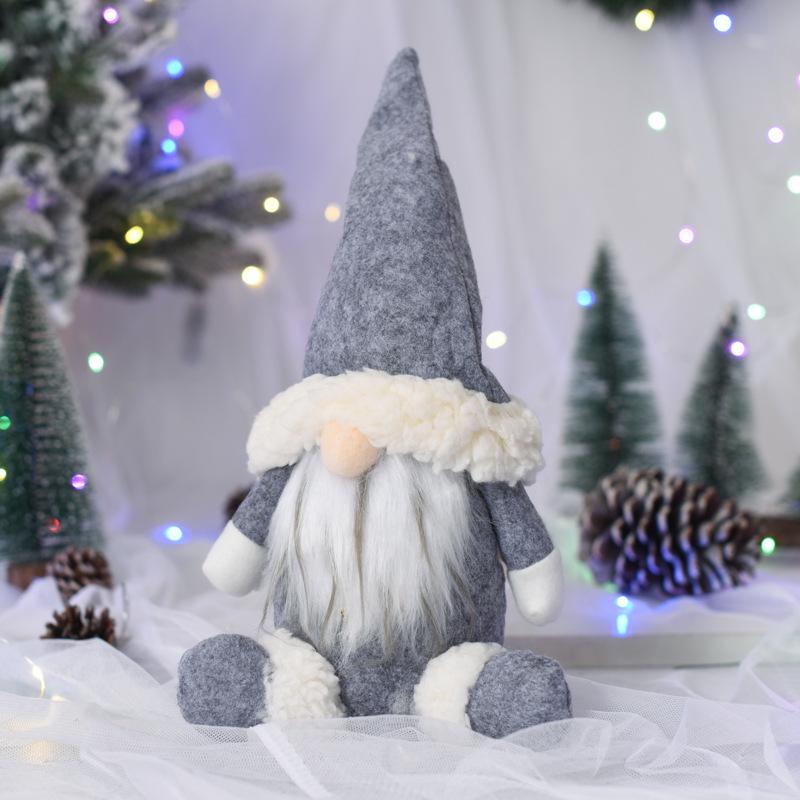 Nordic Style Faceless Santa Claus Figurine: Christmas Window Decoration Ornaments