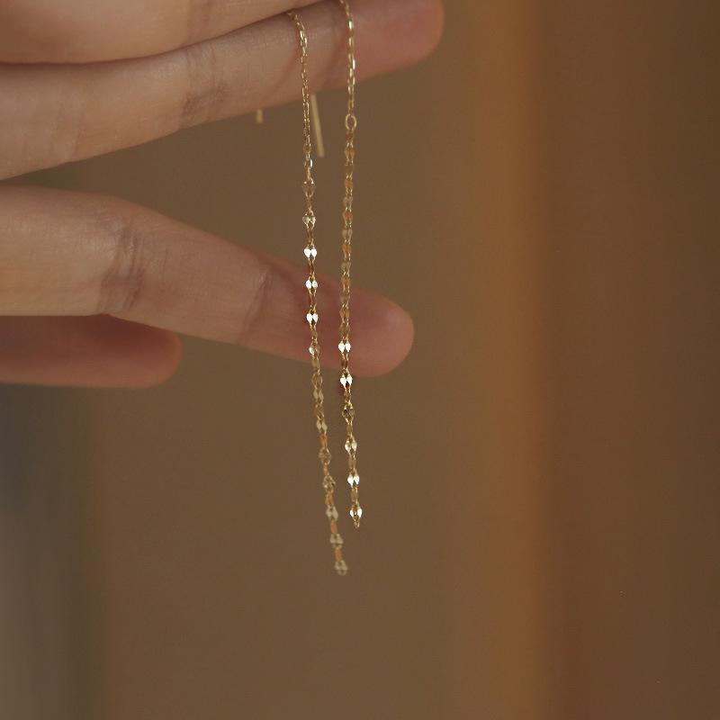 S925 Sterling Silver Tassel Dangle Earrings for Women