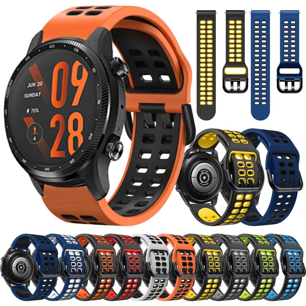 

20/22 мм спортивный силиконовый ремешок для TicWatch GTW Band Pro 3 Ultra GPS/S2/E2/E3/GTH дышащий резиновый браслет аксессуары браслеты TicWatch Pro 3 Ultra