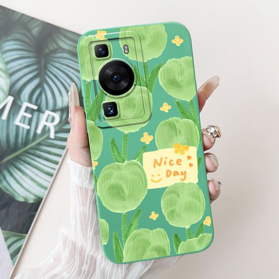 For Huawei P60 Pro Case MNA-LX9 Shockproof Cover Cute Cartoon Square Lens Protection Bumper For Huawei P60 Art P 60 P60Pro Funda