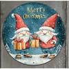 Vintage Metal Sign Blue Deer Merry Christmas Retro Tin Plate Wall Decor Home Holiday Gift 20 Cm