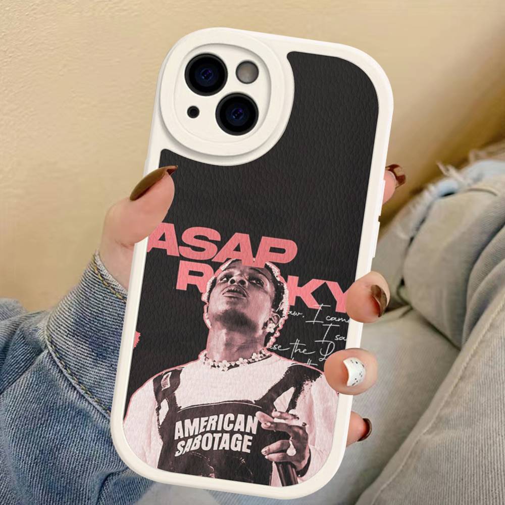 Hip Hop Rapper Asap-Rocky Phone Case For IPhone 16 15 14 13 12 11 Pro Max Plus Leather Soft Cover