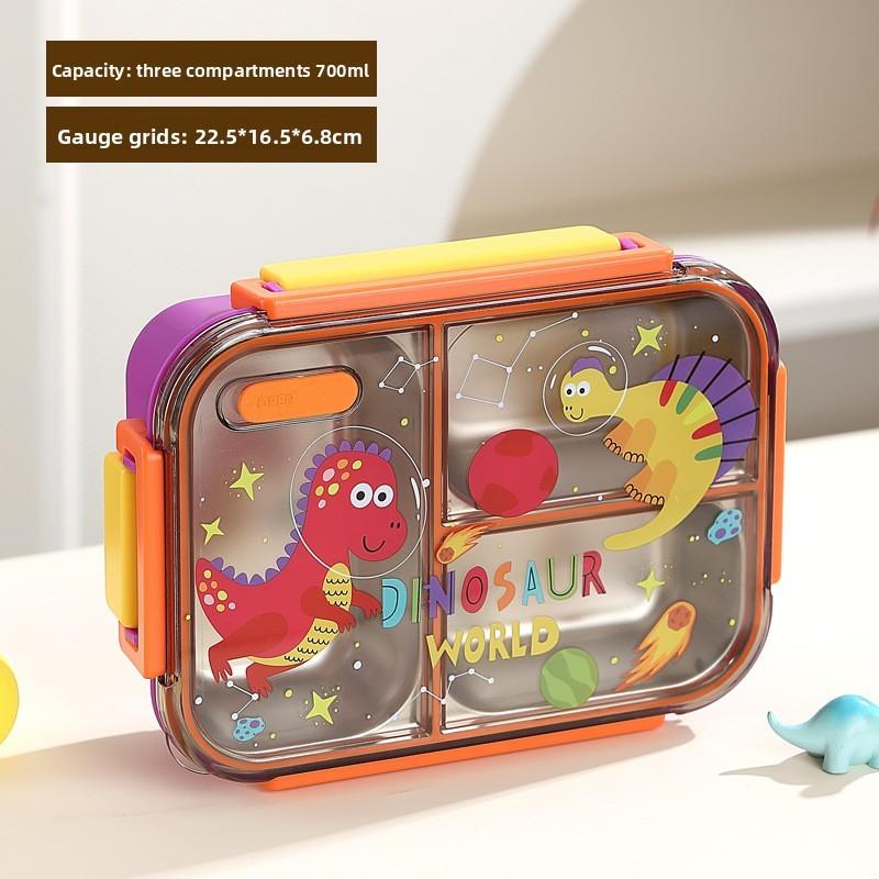 Cute Style Lunch Box With 3 Compartments For School And Office Use
