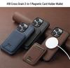 iPhone 17 Pro MagSafe Leather Case with Wireless Charging & Magnetic Card Holder Stand