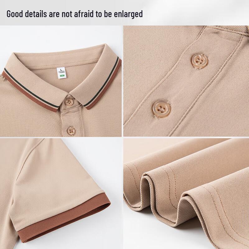 QIANYIYANG Short Sleeve Work Polo Shirt