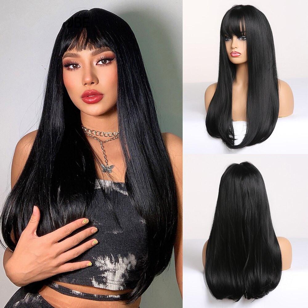 Inhaircube Коричневый и Блондовый Ombre Синтетические парики Длинные прямые реалистичные — фото 7