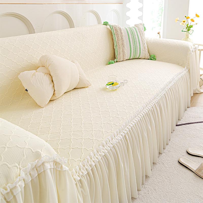 Cream Wind Cool Doudou Sofa Towel 2025 New Summer Cool Seat Cushion Anti-cat Scratch Full Cover Fixed Universal Cover Towel