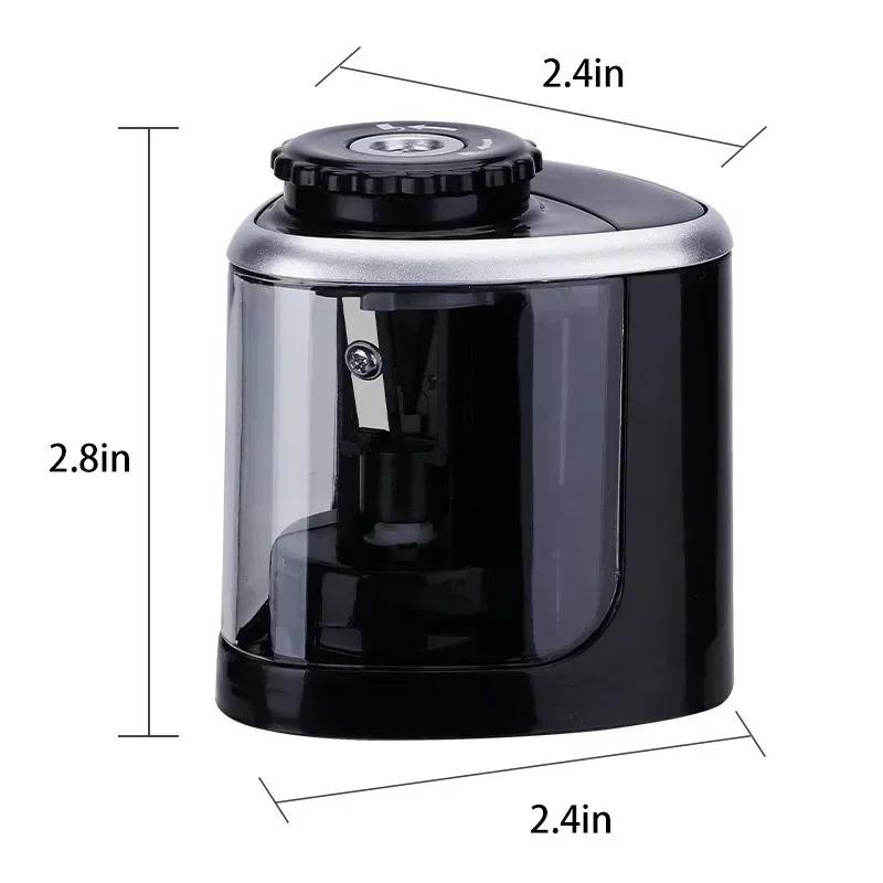 Automatic Electric Pencil Sharpener Fast Desktop Sharpener for 6-8mm Pencils School Office Home Use Quiet Motor Safety Guard