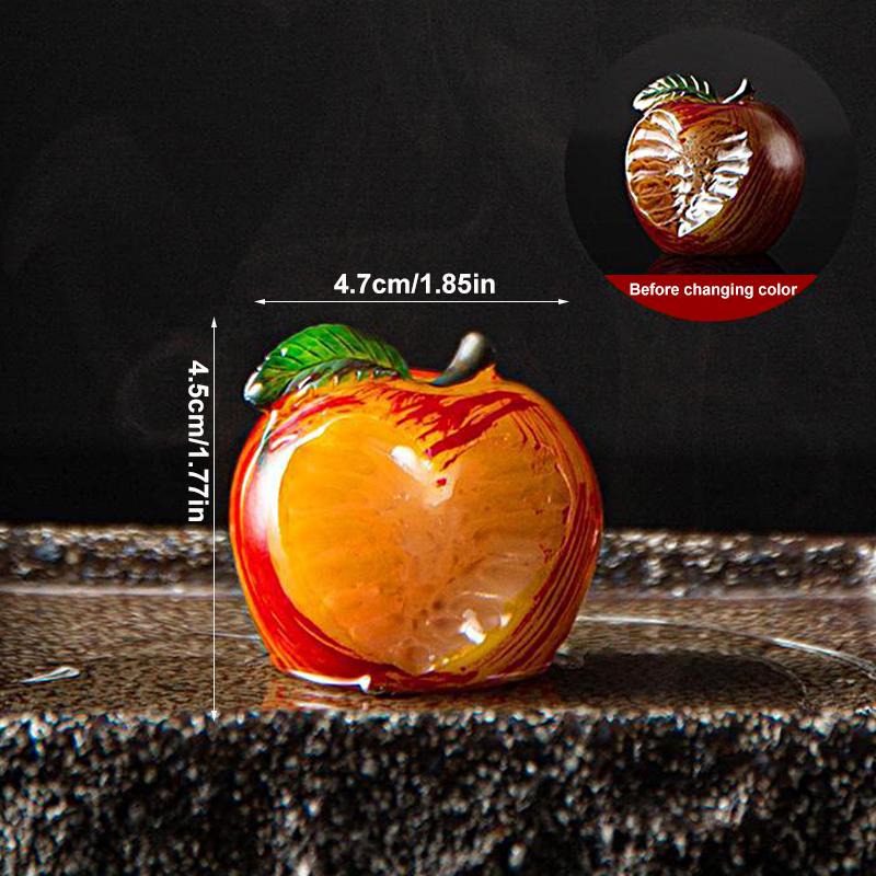 Chinese Resin Color Changing Tea Pet Lucky Fruit Model Tea Figurine Ornaments Home Tea Set Decoration Tea Ceremony Accessories