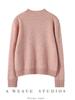 Women's Retro Jacquard Seven-Needle Cashmere Sweater - Thickened Double-Strand, Half-High Neck, Ideal Inner Layer for Autumn and Winter.